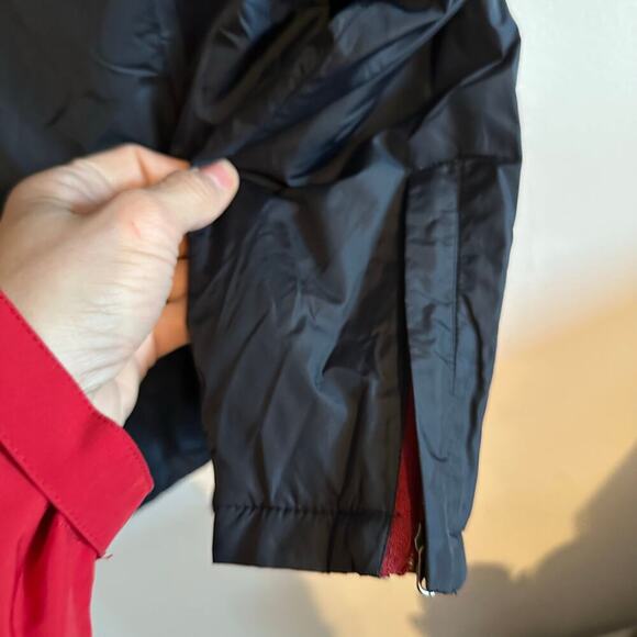 Abercrombie & Fitch Blue & Red Anorak kangaroo Pouch Pullover Jacket Size Small - Picture 4 of 10